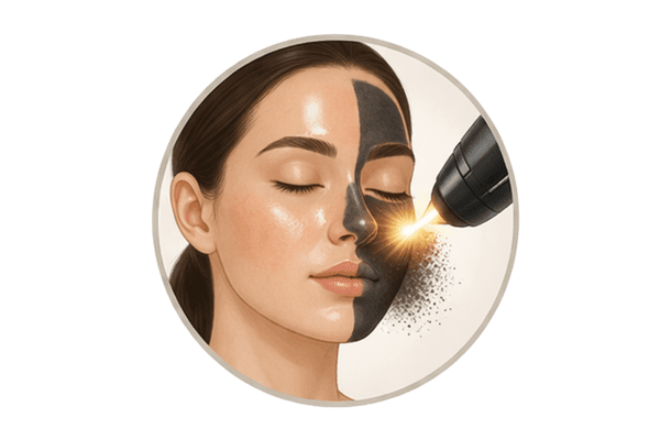 Carbon laser peel treatment for oily skin and excess sebum control