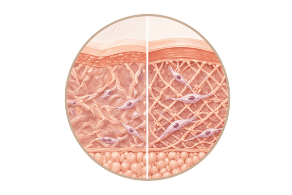 Improved skin density and collagen network after Radiesse treatment