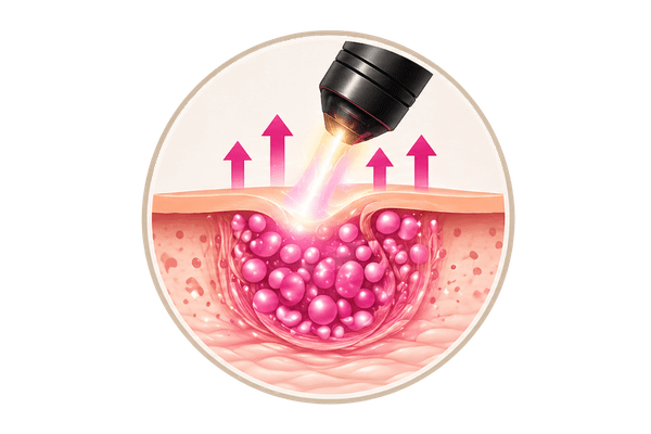 Collagen stimulation improving skin structure and volume for long-lasting buttock enhancement