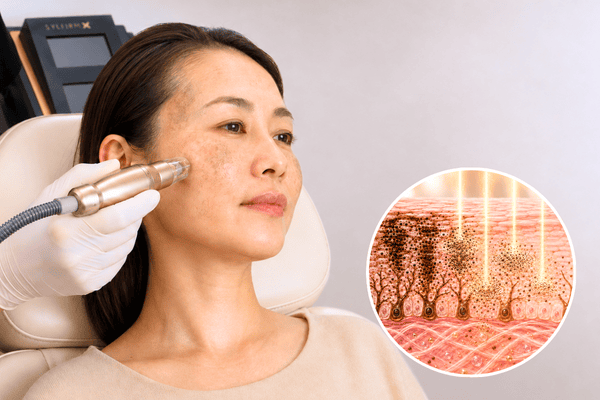 Sylfirm X RF microneedling with an illustration of vascular activity and collagen matrix remodelling in melasma