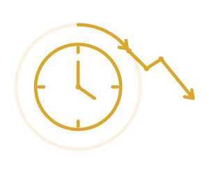 Gold clock and descending arrow illustrating why Sculptra treatment may be too early during rapid GLP-1 weight loss.