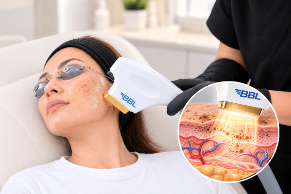 BroadBand Light BBL treatment for facial pigmentation and sun damage